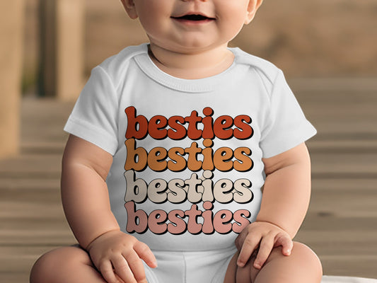 Colorful Repeating Besties Design Baby Product