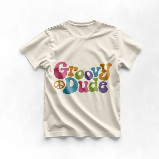 Groovy Dude Baby, Retro Boys Tee