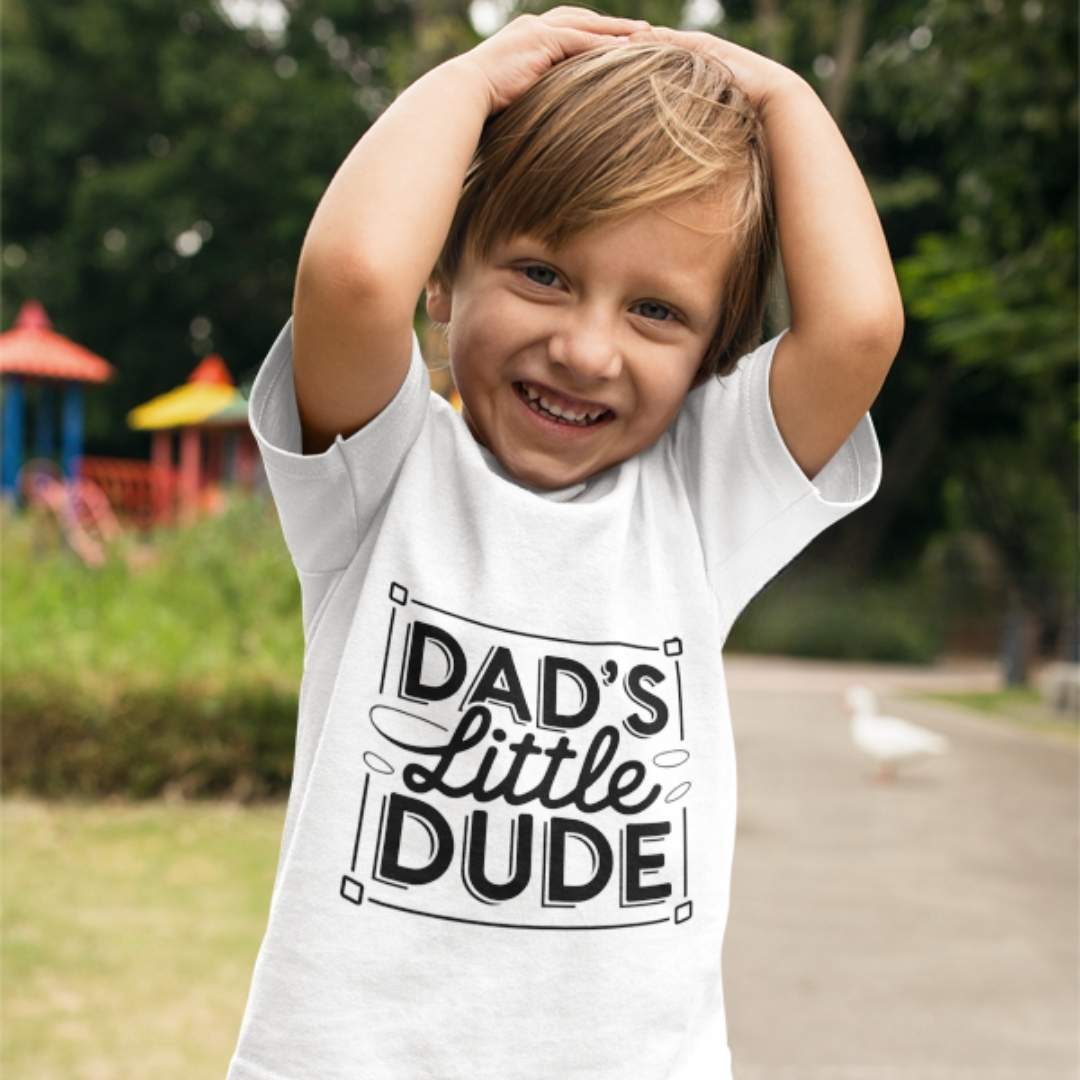 Dad's Little Dude - Retro Cute Father's Tee