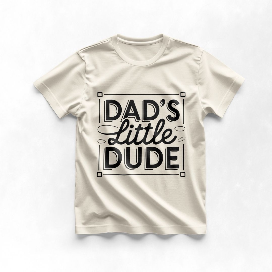 Dad's Little Dude - Retro Cute Father's Tee