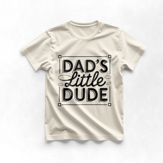 Dad's Little Dude - Retro Cute Father's Tee