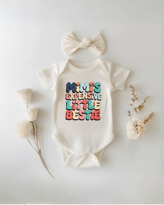 Mimi's Expensive Little Bestie, Retro Kids Tee