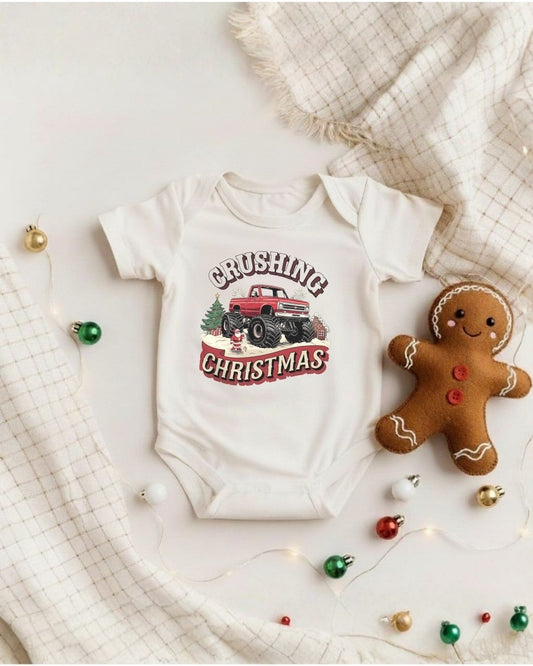 Christmas Monster Truck Kids Tee