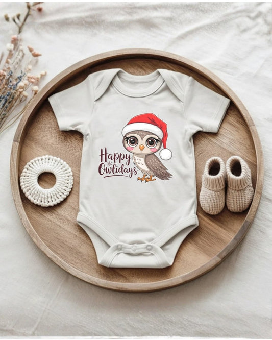 Happy Owlidays , Merry Christmas Owl Tee