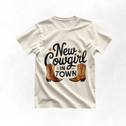 New Cowgirl In Town Baby , Cowgirl Boots Bodysuit
