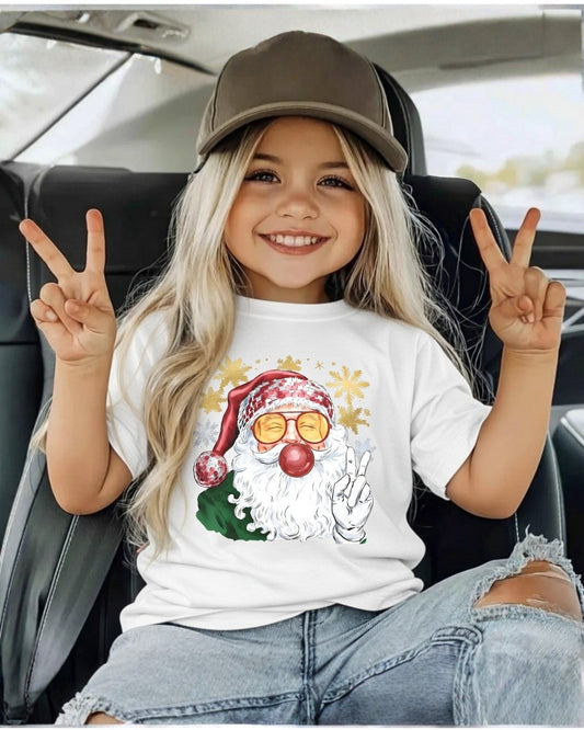 Santa Girls Bubble Gum Tee