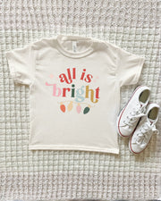 All Is Bright Retro Christmas Lights Tee