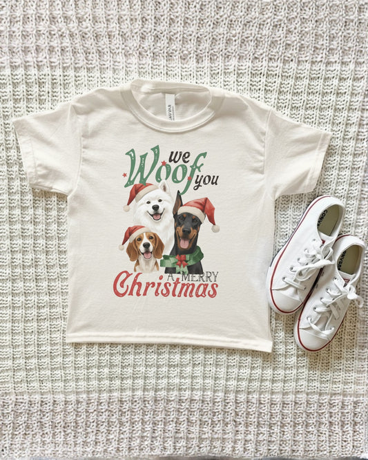 We Woof You a Merry Christmas Dog Lovers Tee