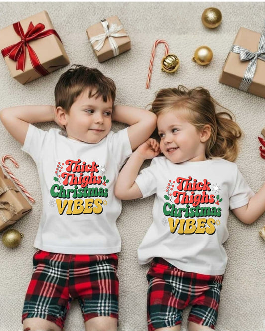 Thick Thighs Christmas Vibes Tee